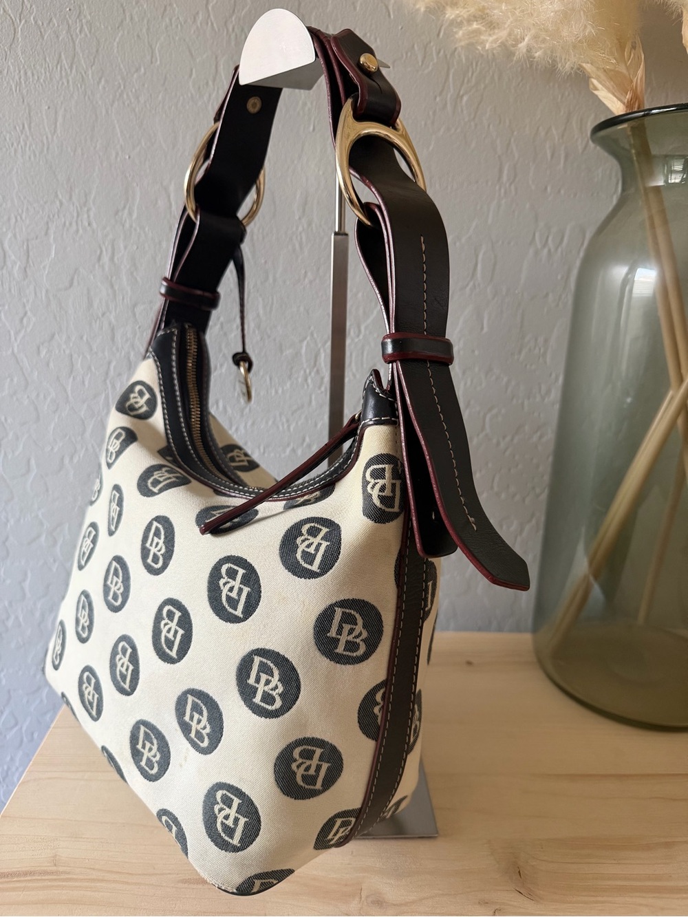Dooney & Bourke vintage Y2K monogram canvas hobo shoulder bag - Picture 5 of 12
